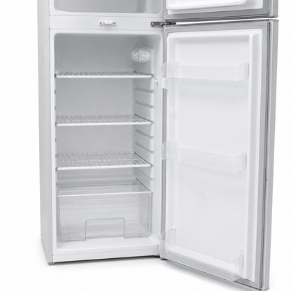 Aftron AFR70SH 168L Double-Door Refrigerator – Silver - Al Thahani Furniture