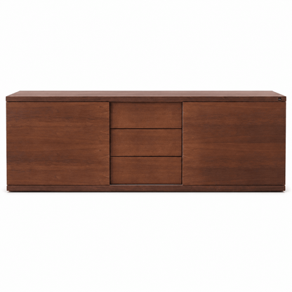 ALF Italia Walnut Sideboard with Two Cabinets and Three Drawers - Al Thahani Furniture