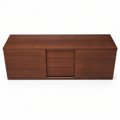 ALF Italia Walnut Sideboard with Two Cabinets and Three Drawers - Al Thahani Furniture