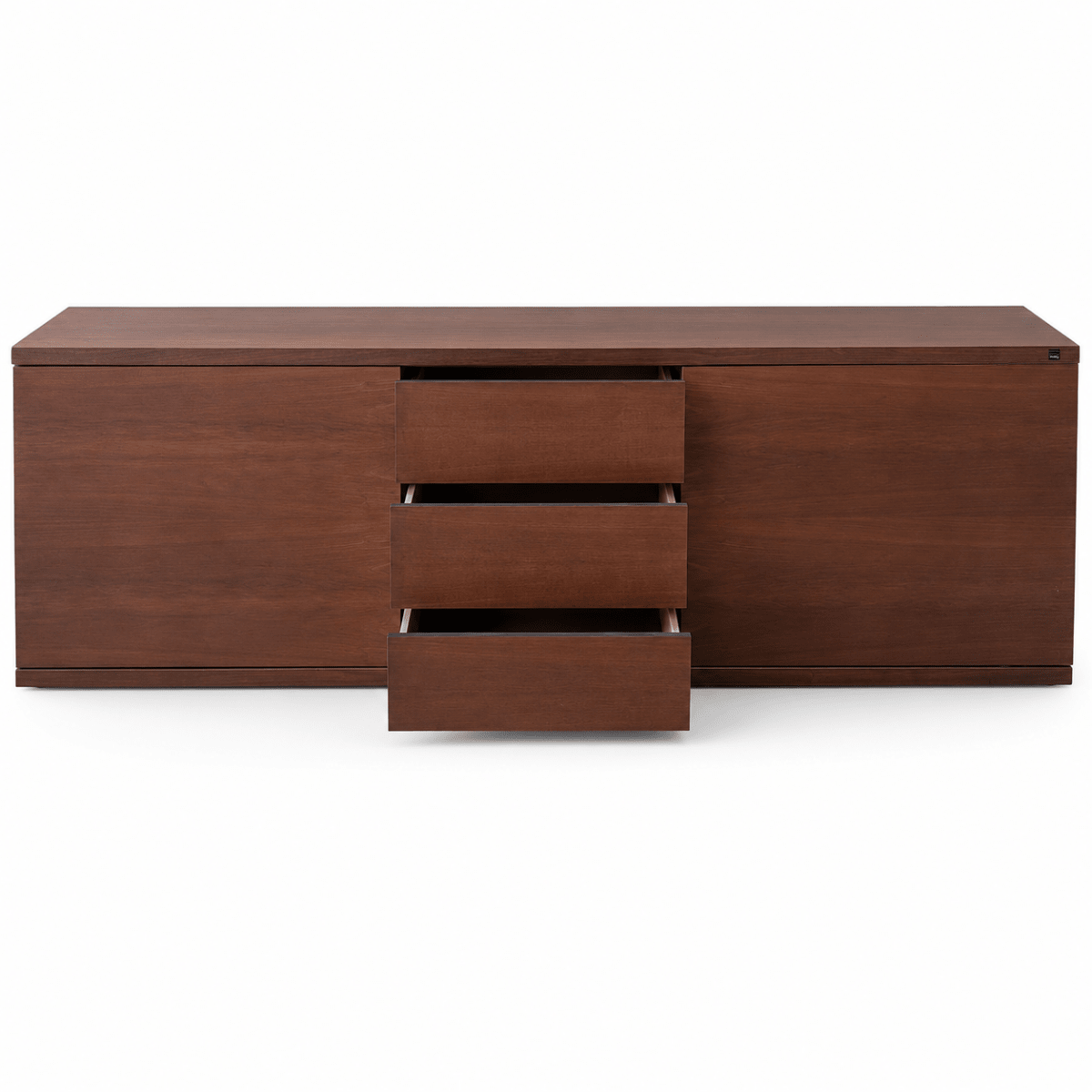 ALF Italia Walnut Sideboard with Two Cabinets and Three Drawers - Al Thahani Furniture