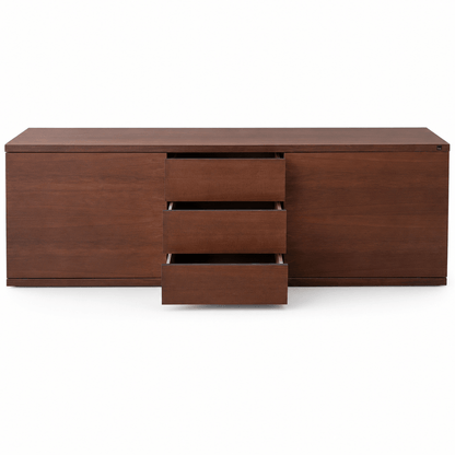 ALF Italia Walnut Sideboard with Two Cabinets and Three Drawers - Al Thahani Furniture