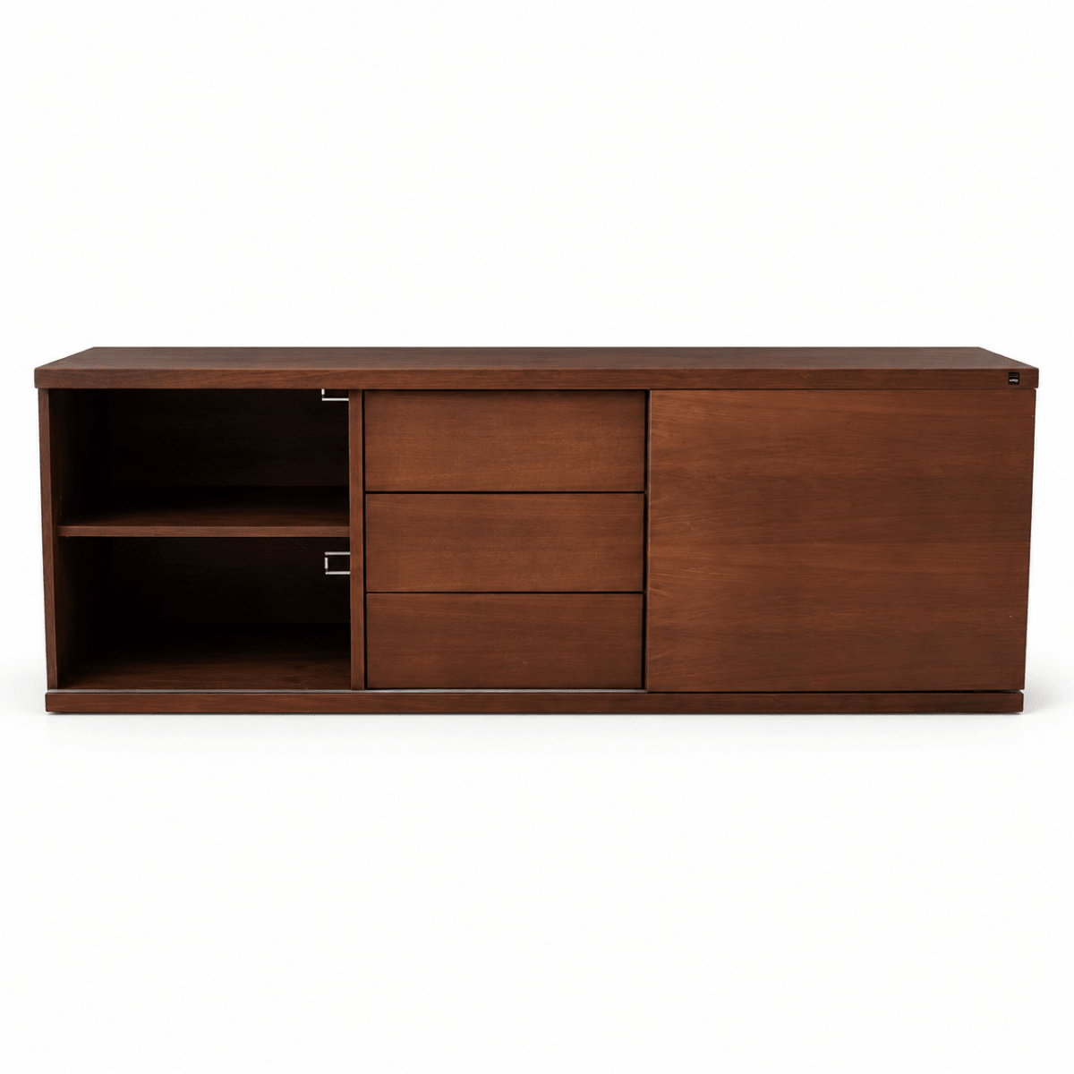 ALF Italia Walnut Sideboard with Two Cabinets and Three Drawers - Al Thahani Furniture