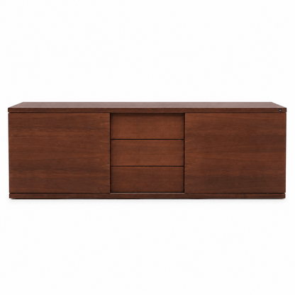 ALF Italia Walnut Sideboard with Two Cabinets and Three Drawers - Al Thahani Furniture