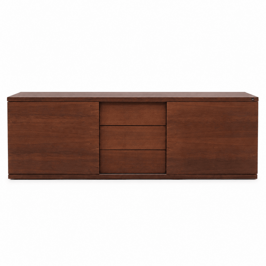 ALF Italia Walnut Sideboard with Two Cabinets and Three Drawers - Al Thahani Furniture