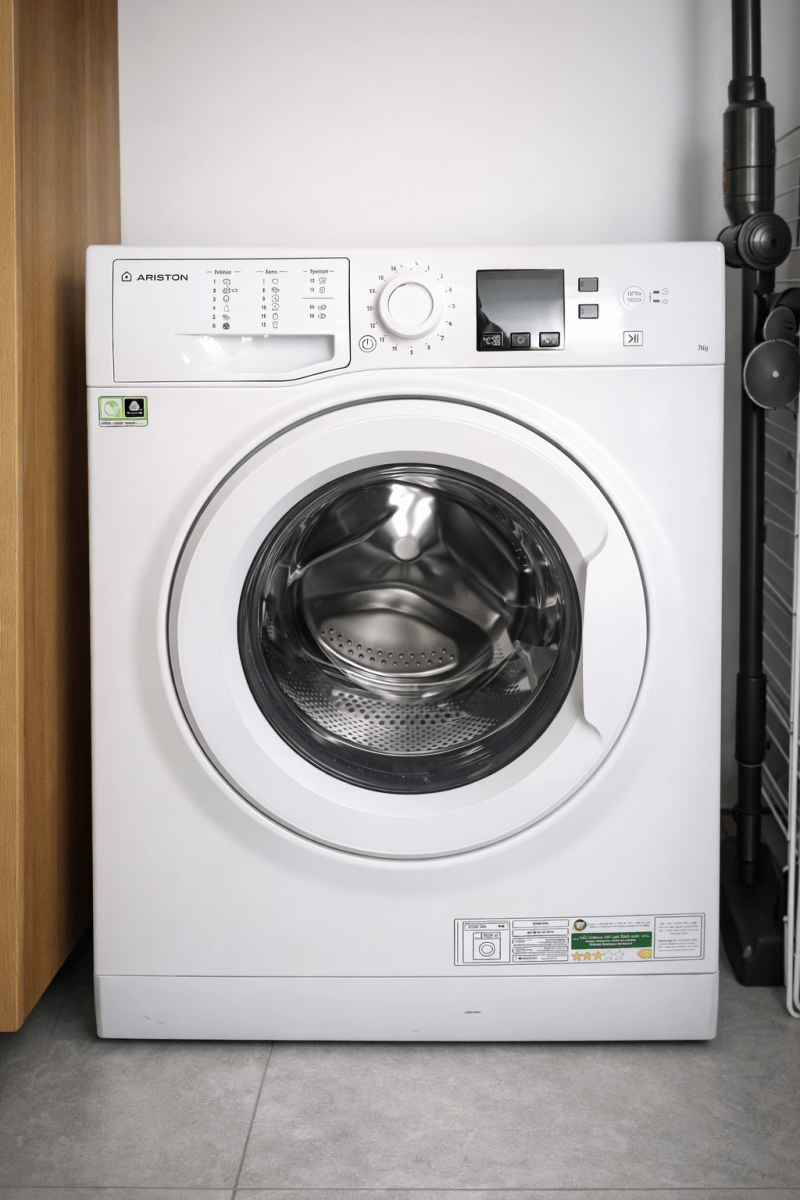 Ariston 7 kg Front Load Washing Machine – Steam Hygiene, 1200 RPM, Rapid 30, Digital Display - althahanifurniture