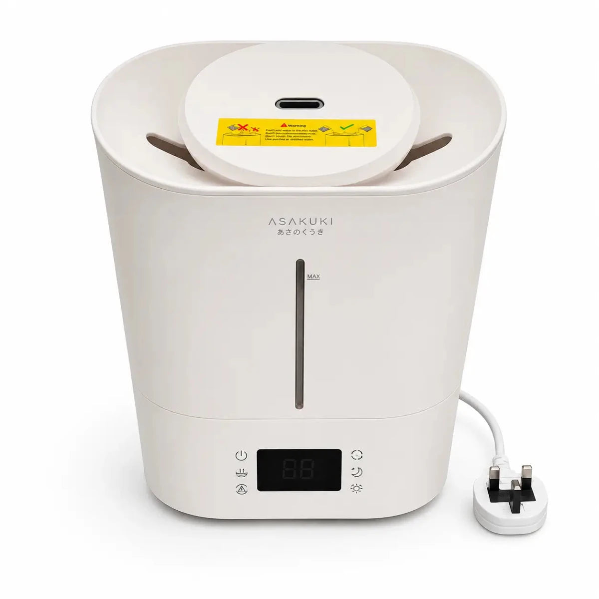 ASAKUKI 4L Cool Mist Humidifier & Essential Oil Diffuser | Top-Fill, LED Display, 40H Runtime - used 3 months - Al Thahani Furniture