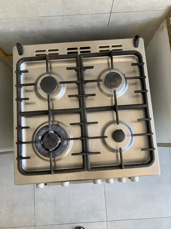 Beko 60cm Freestanding Gas Cooker | 4 Burner Hob | Gas Oven with Timer | Auto Ignition | Stainless Steel - althahanifurniture