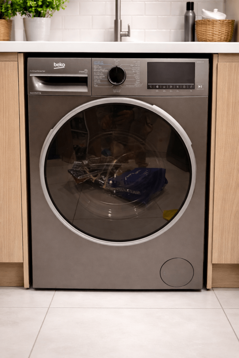 Beko 8 kg Washer/Dryer – 1400 RPM, ProSmart Inverter, StainExpert, Manhattan Grey - althahanifurniture
