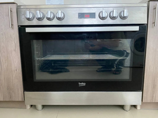 Beko 90*60cm Ceramic Electric Cooker | 5 - Zone Hob & Large Family Oven - althahanifurniture