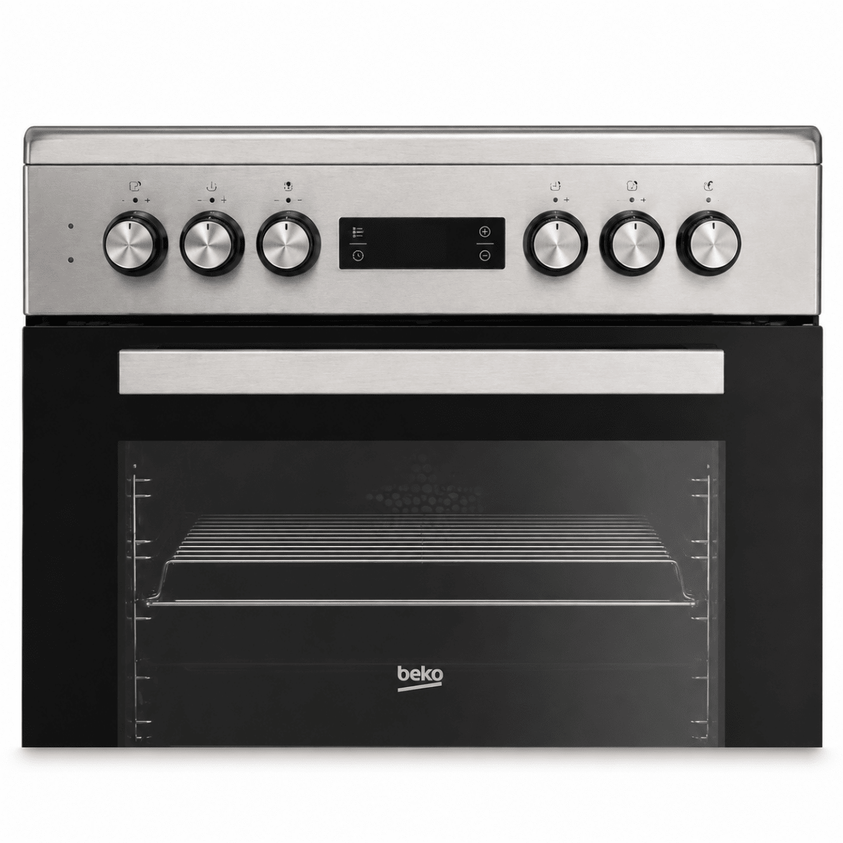 Beko FSM67320GXS Freestanding Electric Cooker | 72L Oven &amp; 4-Zone Ceramic Hob - Al Thahani Furniture