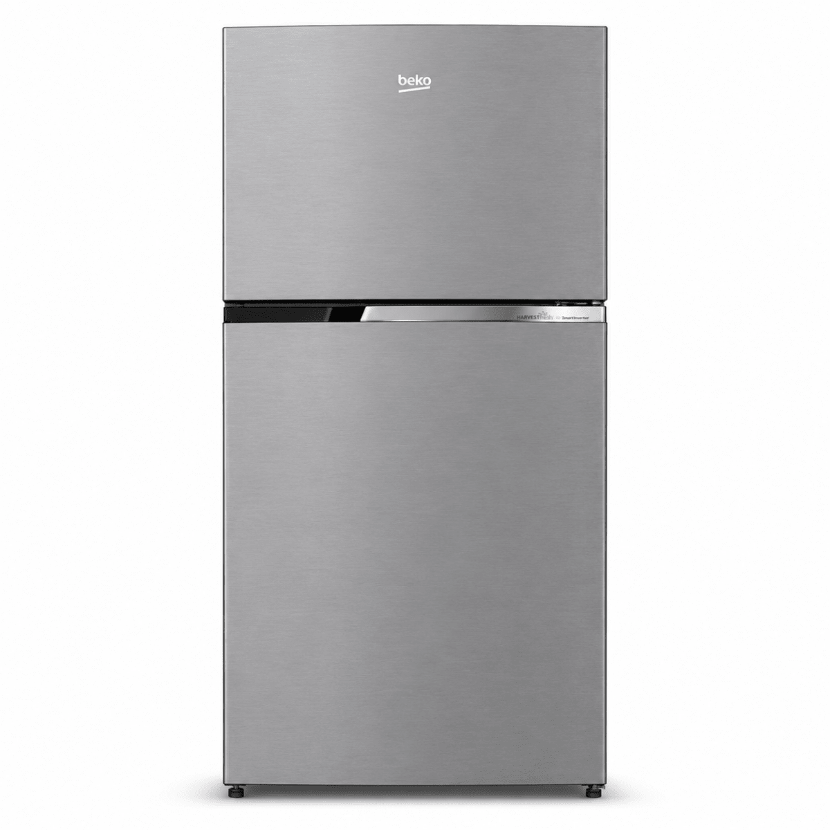 Beko RDNT401XS 409L Top-Mount Refrigerator – Brushed Silver - Al Thahani Furniture