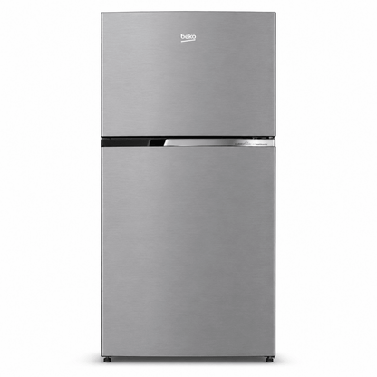 Beko RDNT401XS 409L Top-Mount Refrigerator – Brushed Silver - Al Thahani Furniture