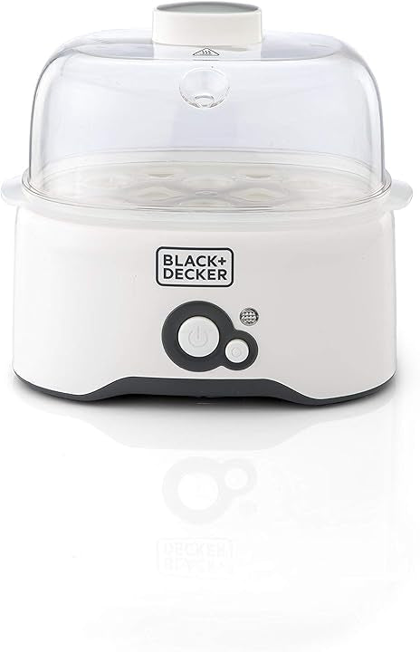 Black & Decker 280W 6 - Piece Egg Cooker – Boils & Poaches, Auto Shutoff, Transparent Cover - althahanifurniture