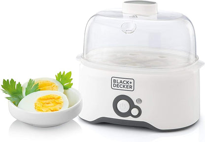 Black & Decker 280W 6 - Piece Egg Cooker – Boils & Poaches, Auto Shutoff, Transparent Cover - althahanifurniture