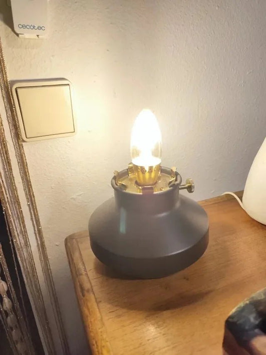 Black Metal Pendant Lamp | Brass Bulb Holder | Filament Bulb Included - althahanifurniture