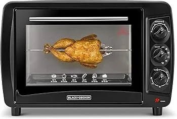 Black+Decker 45L Double Glass Toaster Oven | 1800W | Rotisserie, Bake, Broil | Black - althahanifurniture