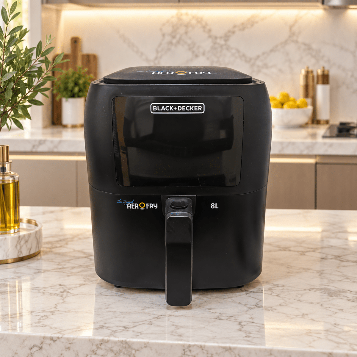 BLACK+DECKER SAF80-B5 8L Digital AeroFry Air Fryer – 1700W – Black - Al Thahani Furniture
