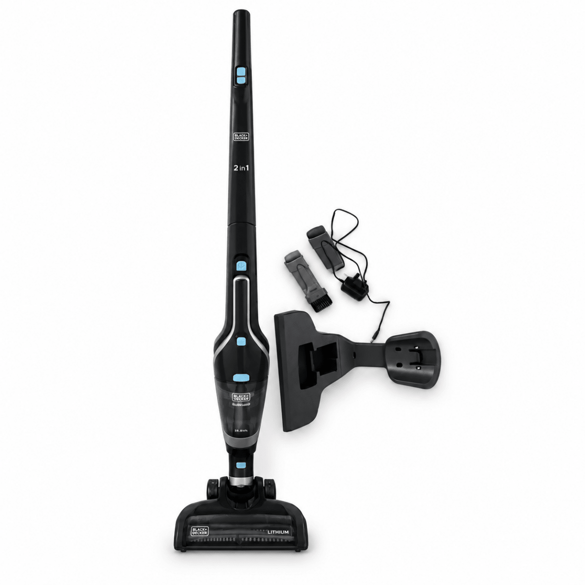 BLACK+DECKER SVA420B-B5 2-in-1 Cordless Stick Vacuum Cleaner – 14.4V – 500 ml – Black - Al Thahani Furniture