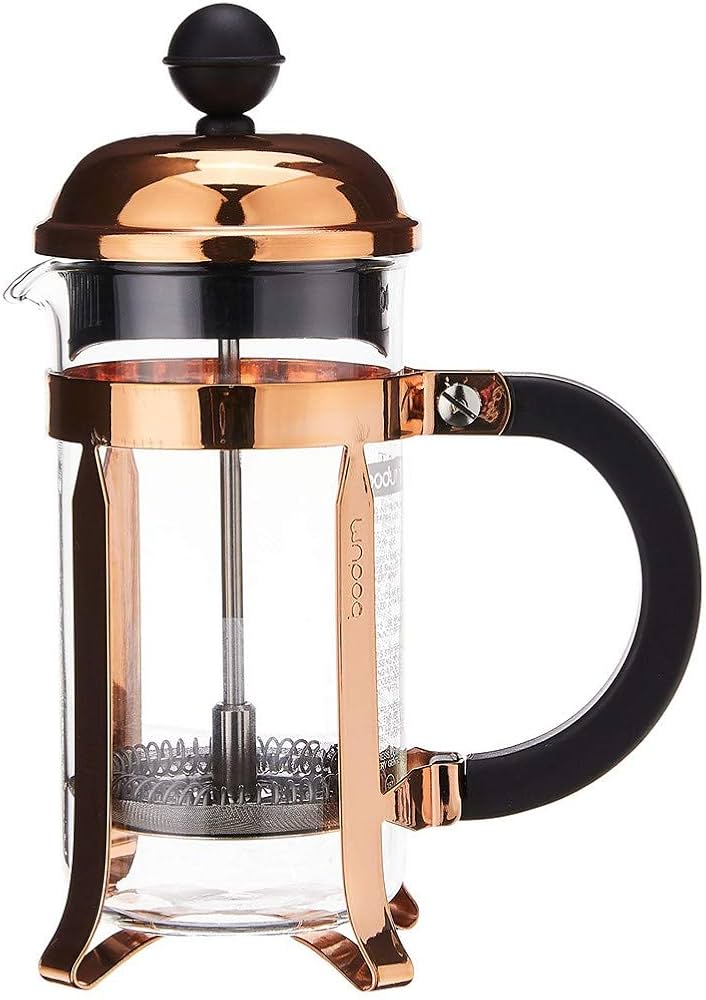 Bodum Chambord French Press Coffee Maker – Copper Finish, 350 ml / 12 oz, Borosilicate Glass - althahanifurniture