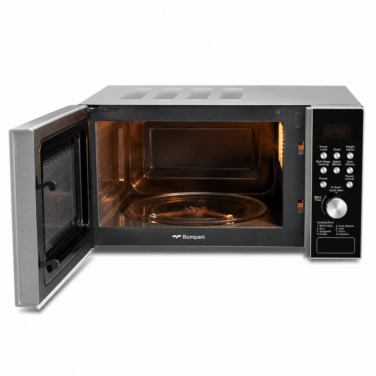 Bompani BO-20DS 20L Digital Microwave Oven – 700W – Stainless Steel - Al Thahani Furniture