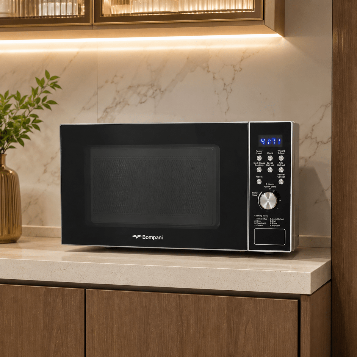 Bompani BO-20DS 20L Digital Microwave Oven – 700W – Stainless Steel - Al Thahani Furniture