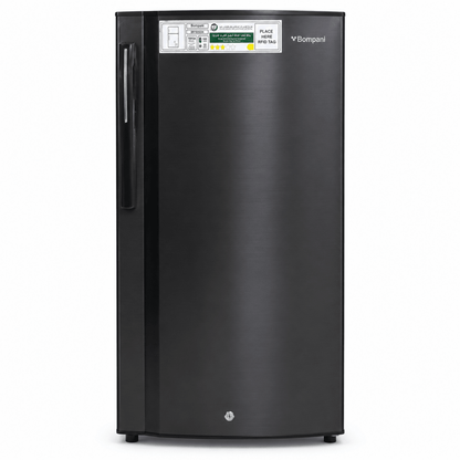 Bompani BR180SSN 150L Single-Door Refrigerator with Top Freezer – Dark Stainless Steel - Al Thahani Furniture