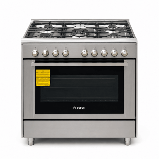 Bosch HSG738155M Freestanding Gas Cooker | 90 cm, 5 Burners, 112L Oven - used 8 months - Al Thahani Furniture