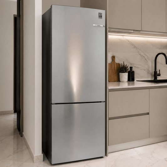 Bosch KGN55VL20M/01 Series 4 Bottom Freezer Refrigerator – Stainless Steel Look – 530 L Gross - Al Thahani Furniture