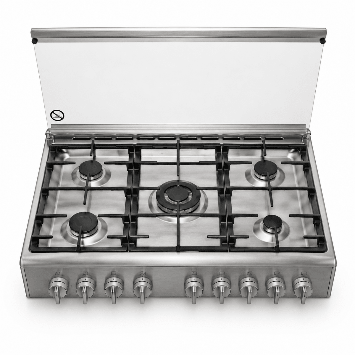 Bosch Serie 2 HSG736355M 5-Burner Gas Range Cooker – 90 cm – Stainless Steel - Al Thahani Furniture