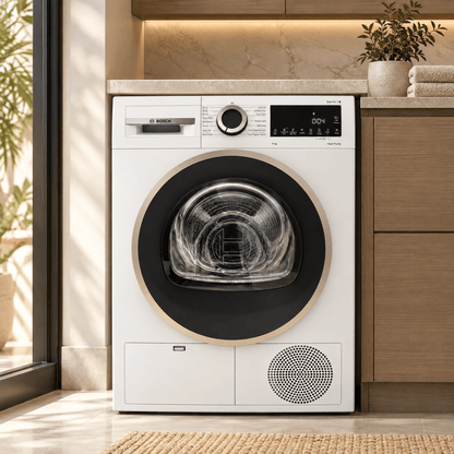 Bosch Serie 4 WQG24200GC 9kg Heat Pump Tumble Dryer – White - Al Thahani Furniture