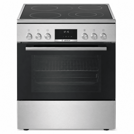 Bosch Series 4 Electric Cooker | Ceramic Hob, 66L Multi-Function Oven, EcoClean Direct - used 5 months - Al Thahani Furniture