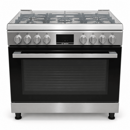 Bosch Series 6 90cm 5-Burner Gas Cooker with 125L Oven – HGW3ASQ50M – Stainless Steel - Al Thahani Furniture