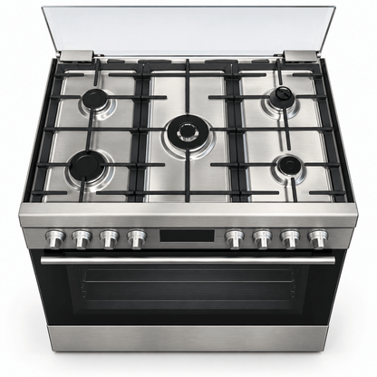 Bosch Series 6 90cm 5-Burner Gas Cooker with 125L Oven – HGW3ASQ50M – Stainless Steel - Al Thahani Furniture