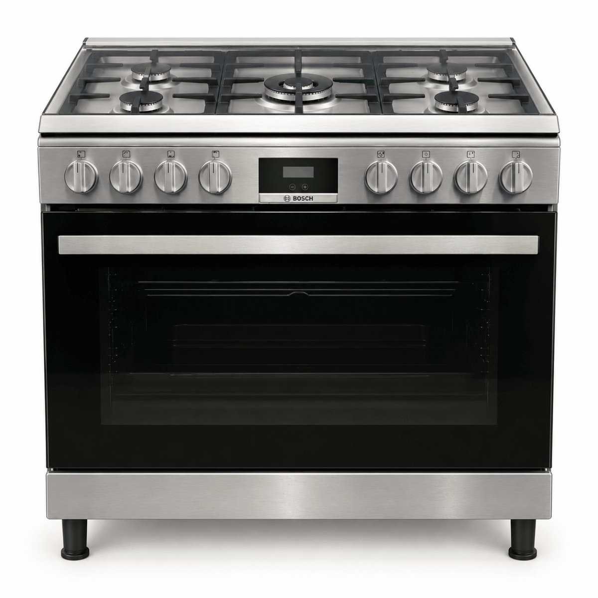 Bosch Series 6 90cm 5-Burner Gas Cooker with 125L Oven – HGW3ASQ50M – Stainless Steel - Al Thahani Furniture