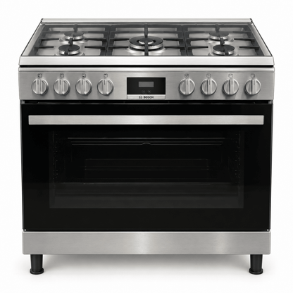 Bosch Series 6 90cm 5-Burner Gas Cooker with 125L Oven – HGW3ASQ50M – Stainless Steel - Al Thahani Furniture