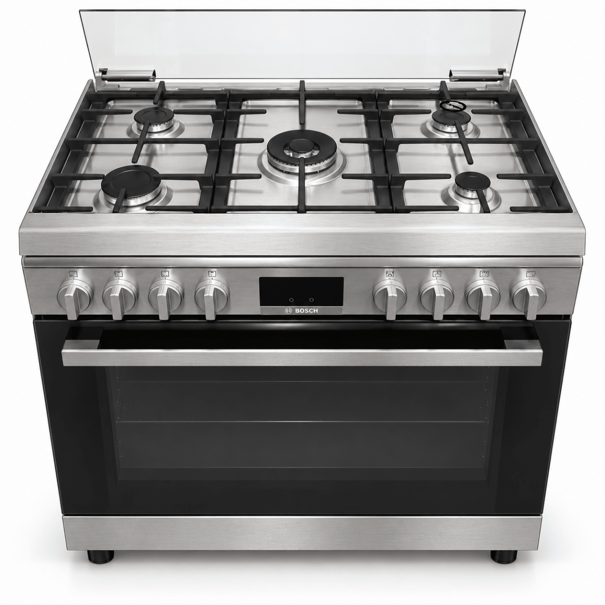 Bosch Series 6 90cm 5-Burner Gas Cooker with 125L Oven – HGW3ASQ50M – Stainless Steel - Al Thahani Furniture