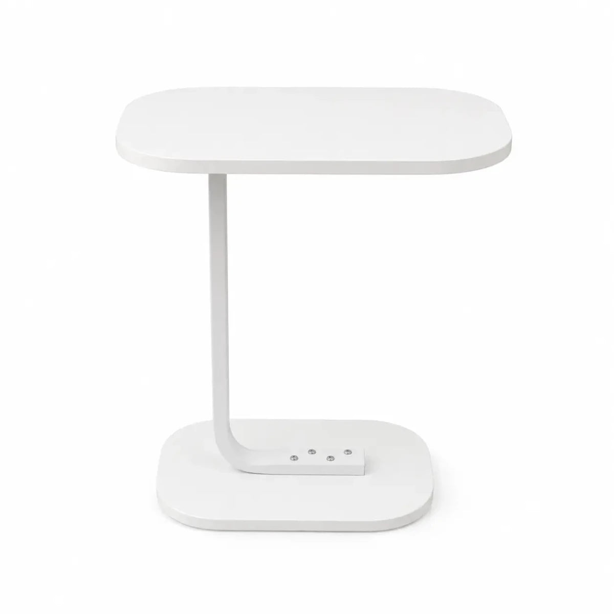 Bosq Punto C-Shaped Side Table | White, Powder-Coated Steel - used 3 months - Al Thahani Furniture