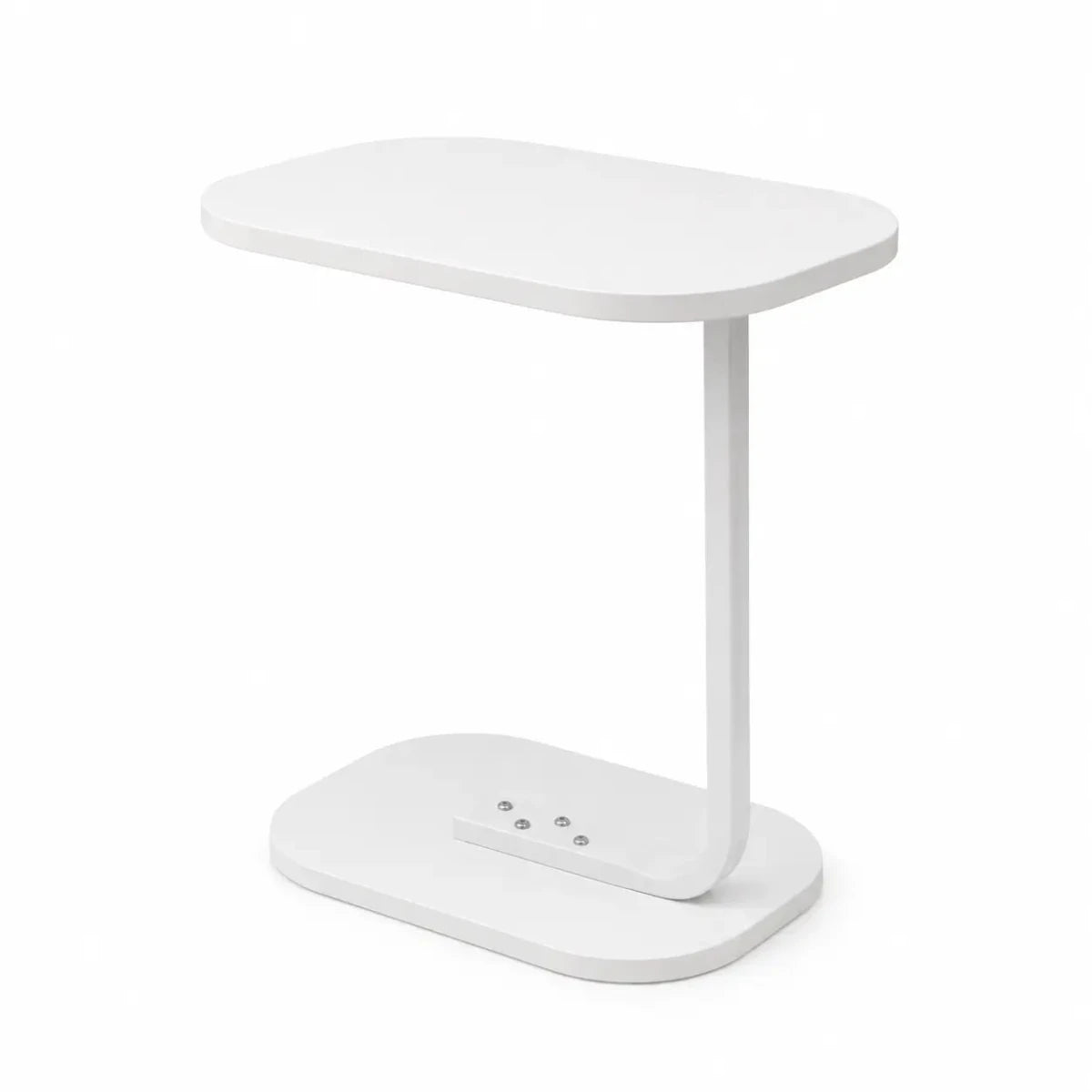 Bosq Punto C-Shaped Side Table | White, Powder-Coated Steel - used 3 months - Al Thahani Furniture