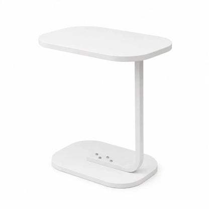 Bosq Punto C-Shaped Side Table | White, Powder-Coated Steel - used 3 months - Al Thahani Furniture