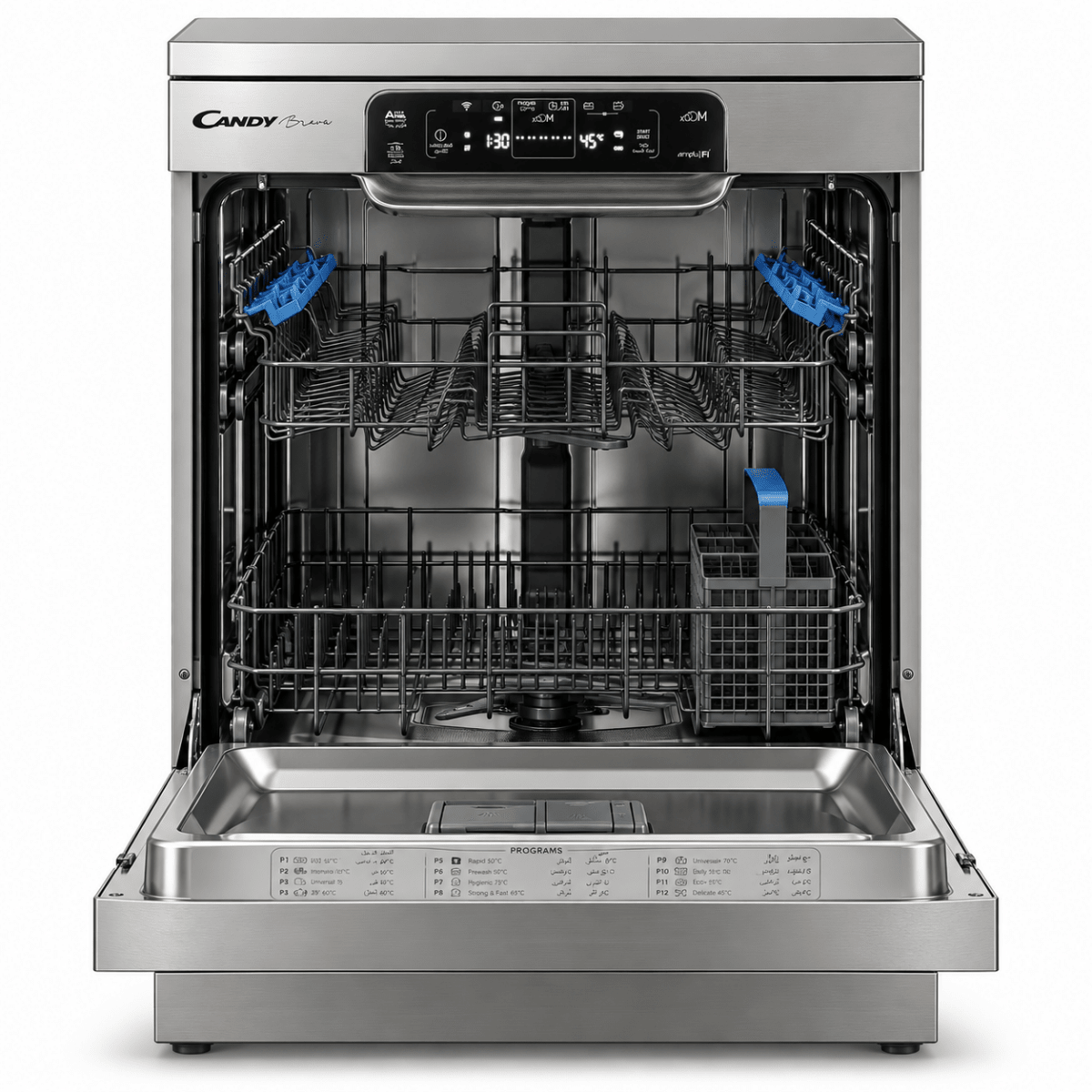 Candy Brava 16-Place Smart Dishwasher – Stainless Steel - Al Thahani Furniture