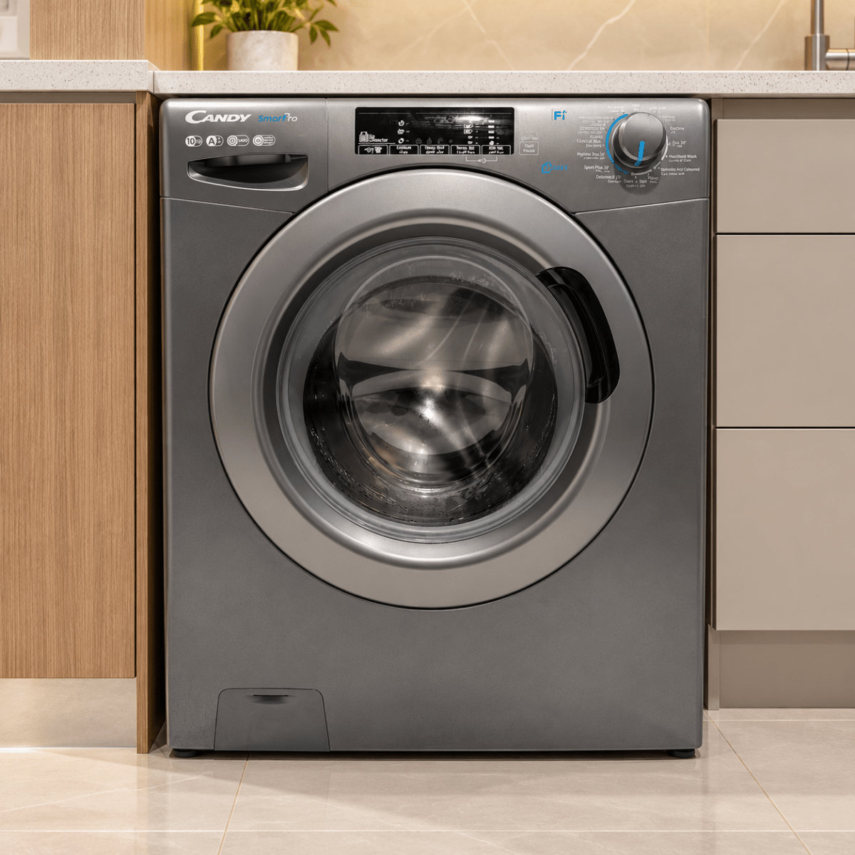 Candy SmartPro 10kg Front Load Washing Machine – 1400 RPM – Anthracite - Al Thahani Furniture