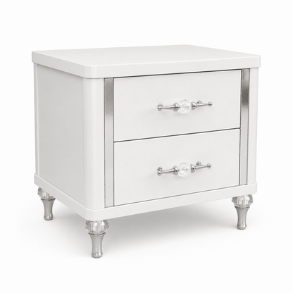 Celestia Nightstand | 2 Drawers, 54.5x43x50.6 cm - used 4 months - Al Thahani Furniture