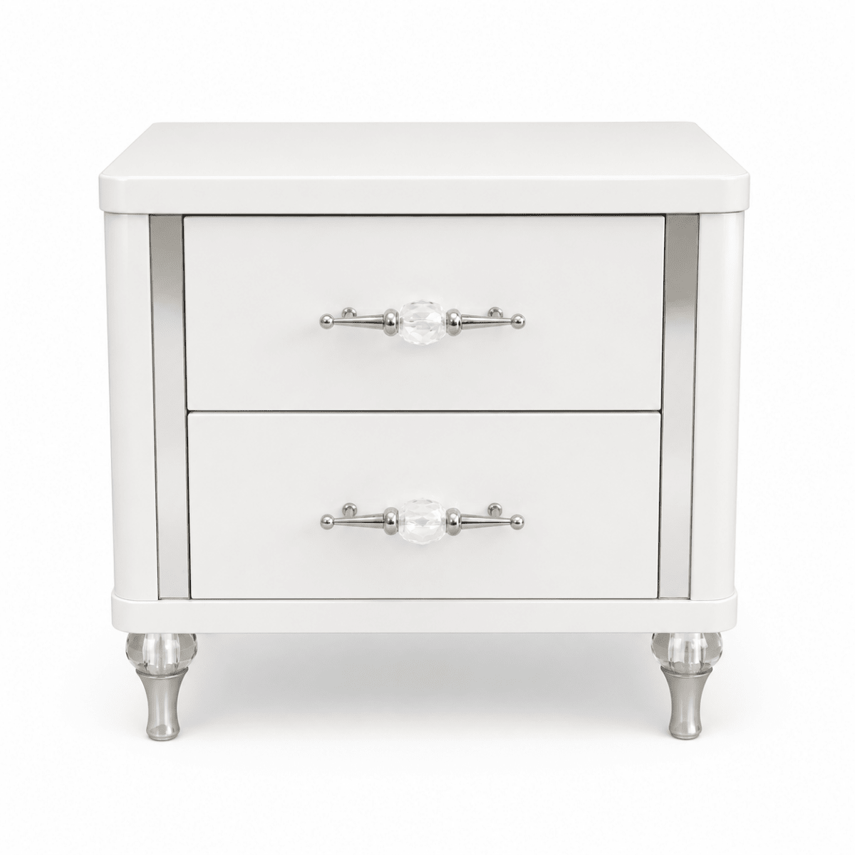 Celestia Nightstand | 2 Drawers, 54.5x43x50.6 cm - used 4 months - Al Thahani Furniture