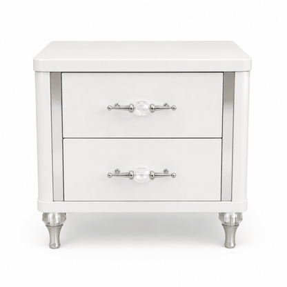 Celestia Nightstand | 2 Drawers, 54.5x43x50.6 cm - used 4 months - Al Thahani Furniture