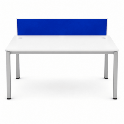 Classic Furniture PYRAMID-2 Two-Person Office Workstation – White & Blue - Al Thahani Furniture
