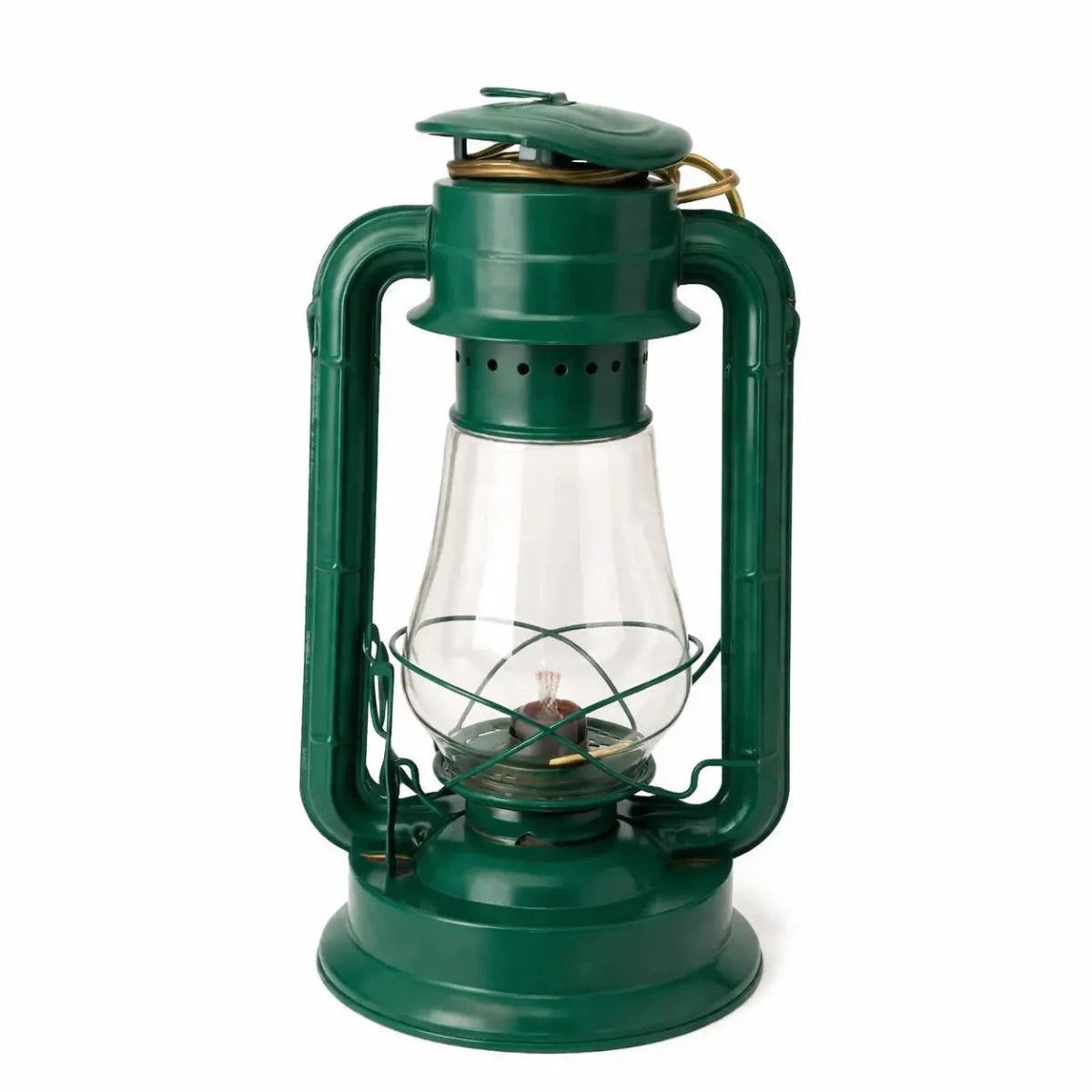 Classic Green Hurricane Lantern – Traditional Kerosene/Oil Lamp(Used – 1 Year, Excellent Condition) - althahanifurniture