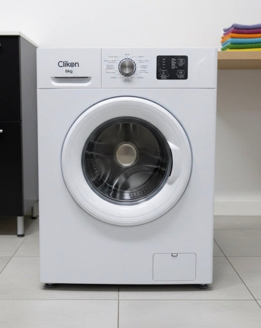 Clikon 6kg Front‑Load Washing Machine | 15 Programs | Stainless Steel Drum | Energy Efficient - althahanifurniture