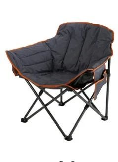 Club Steel Camping Chair | Padded Seat & Back | Foldable | Side Pocket - althahanifurniture