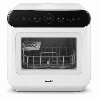 COMFEE' Mini Plus KWH-TD305-W Countertop Dishwasher – 3 Place Settings – White - Al Thahani Furniture
