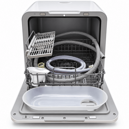 COMFEE' Mini Plus KWH-TD305-W Countertop Dishwasher – 3 Place Settings – White - Al Thahani Furniture